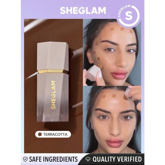 SHEGLAM Sun Sculpt Liquid Contour – Terracotta | Medium Neutral Brown | Matte - Picture 1 of 13